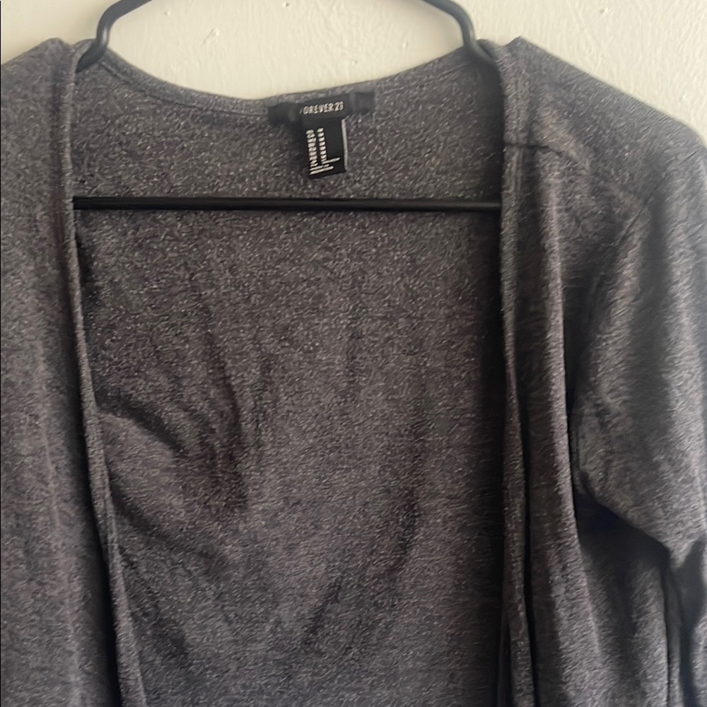 Forever 21 Gray Blouse with Long Sleeves